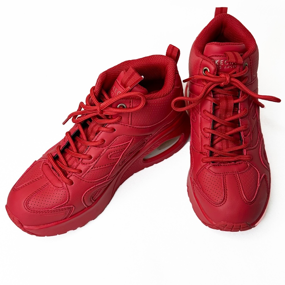 NEW Red Skechers Women's Uno Hi Size 7 Sneaker Tennis Athletic Walking - Picture 6 of 14